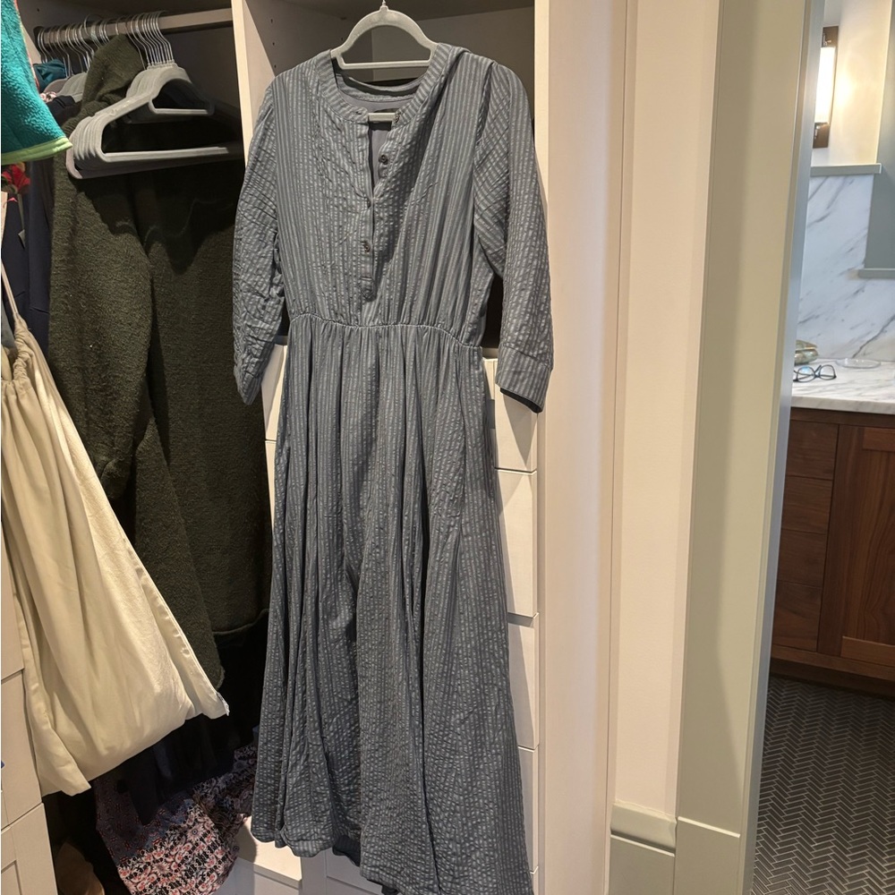 Jenni Kayne Blue Button-Down Maxi Dress